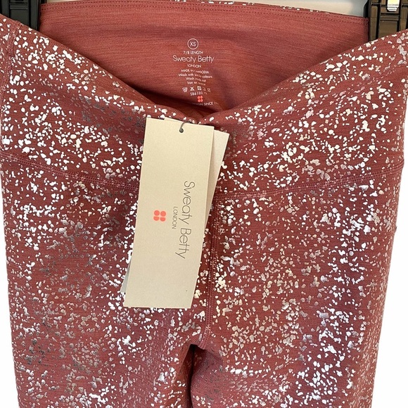 Sweaty Betty Disco Metallic 7/8 Leggings Size XS - Picture 5 of 9